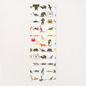 レトロカラフル動物 ヨガマット (正面)