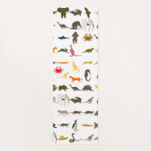 レトロカラフル動物 ヨガマット (裏面)