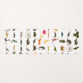 レトロカラフル動物 ヨガマット (正面(横))