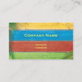 レトロカラフル名刺パーム葉 名刺 (裏面)