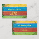レトロカラフル名刺パーム葉 名刺 (正面/裏面)