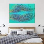 レトロカラフル唇 キャンバスプリント (インサイチュ (寝室))