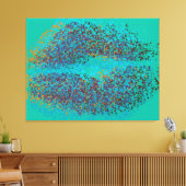 レトロカラフル唇 キャンバスプリント (インサイチュ (リビング))