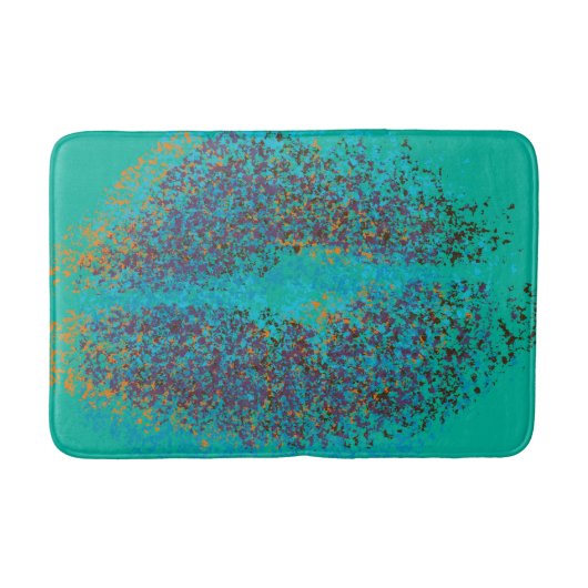 レトロカラフル唇 バスマット (正面)