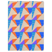 レトロカラフル図形（茶色） クリップボード (裏面)