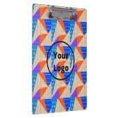 レトロカラフル図形（茶色） クリップボード (右)