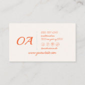 レトロカラフル手描き市松模様にGroovy Cute 名刺 (裏面)