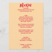 レトロカラフル手書きおもしろいユニーク結婚の メニュー (正面)