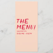 レトロカラフル手書きブッモダンク結婚ズ メニュー (裏面)