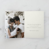 レトロカラフル抽象芸術クリスマス風景の写真 シーズンカード (内部)