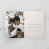 レトロカラフル抽象芸術クリスマス風景の写真 シーズンカード (内部)