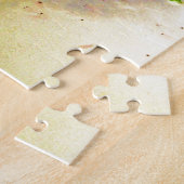 レトロカラフル抽象芸術ポピー水彩 ジグソーパズル (側面)