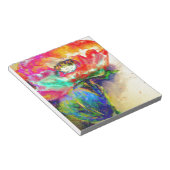 レトロカラフル抽象芸術ポピー水彩 ノートパッド (アングル)