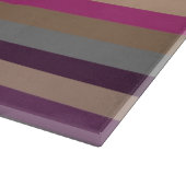 レトロカラフル数々のストライプパターン5 カッティングボード (角)