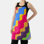 レトロカラフル斜め波型 エプロン (インサイチュ)