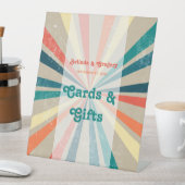 レトロカラフル日が差すことウェディングカードギフト 台座サイン (インサイチュ)