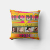 レトロカラフル春母フォトピロー クッション (正面)