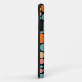 レトロカラフル水玉模様オンブラック Case-Mate iPhoneケース (裏面/右)