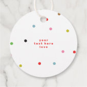 レトロカラフル水玉模様クリスマス フェイバータグ (裏面)