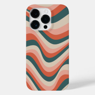 レトロカラフル波ストライプ状Groovyパターン Case-Mate iPhone 14 Proケース
