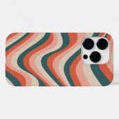レトロカラフル波ストライプ状Groovyパターン Case-Mate iPhoneケース (裏面 (横))