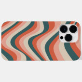 レトロカラフル波ストライプ状Groovyパターン Case-Mate iPhoneケース (裏面 (横))