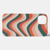 レトロカラフル波ストライプ状Groovyパターン Case-Mate iPhoneケース (裏面 (横))