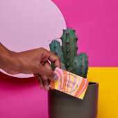 レトロカラフル波線ソーシャルメディアQRコード 名刺