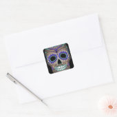 レトロカラフル糖スカル スクエアシール (封筒)