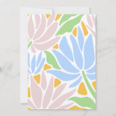 レトロカラフル結婚フローラ 招待状 (裏面)