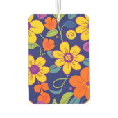 レトロカラフル花 – ドーパミンスタイル カーエアーフレッシュナー (裏面)