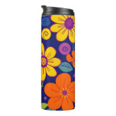 レトロカラフル花 – ドーパミンスタイル タンブラー (回転右)