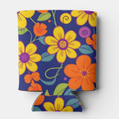 レトロカラフル花 – ドーパミンスタイル- 缶クーラー (裏面)