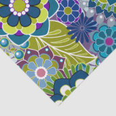 レトロカラフル花（モノグラム） 薄葉紙 (詳細)