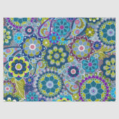 レトロカラフル花（モノグラム） 薄葉紙 (正面)