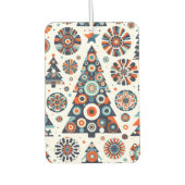 レトロカラフル飾クリスマスツリー カーエアーフレッシュナー (正面)