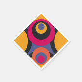 レトロカラフル50年代抽象芸術アート スタンダードカクテルナプキン (角)