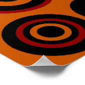 レトロカラフル50年代抽象芸術アート ポスター (角)