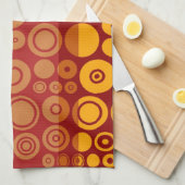 レトロカラフル50年代抽象芸術第2条 キッチンタオル (四つ折り)