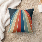 レトロカラフル70sストライプ クッション (ブランケット)