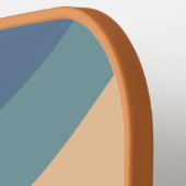 レトロカラフル70s曲線ストライプヴィンテージ ピックルボールラケット (左詳細)