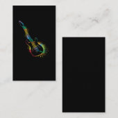 レトロカラフル・ギター・ロック・アンド・ロール音楽愛好家 名刺 (正面/裏面)