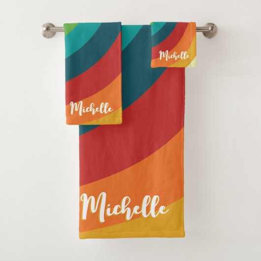 レトロカラフル バスタオルセット (インサイチュ)