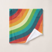 レトロカラフル バスタオルセット (ウォッシュタオル)