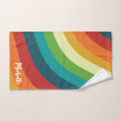 レトロカラフル バスタオルセット (ハンドタオル)