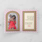 レトロカラフルGroovy Mom引用文タイポグラフィ写真 カード (内部)