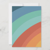 レトロカラフルGroovy Rainbow 30th誕生日 招待状 (裏面)