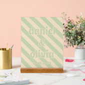 レトロカラフルGroovy Wavy Boho 結婚's アクリルサイン (ウェディング)