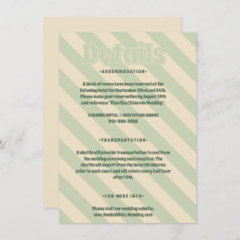 レトロカラフルGroovy Wavy Boho 結婚's エンクロージャーカード