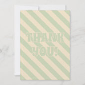 レトロカラフルGroovy Wavy Boho 結婚's サンキューカード (正面)